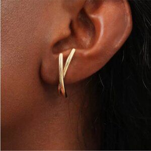 New! Anthropologie Gold Post Earrings  NWOT